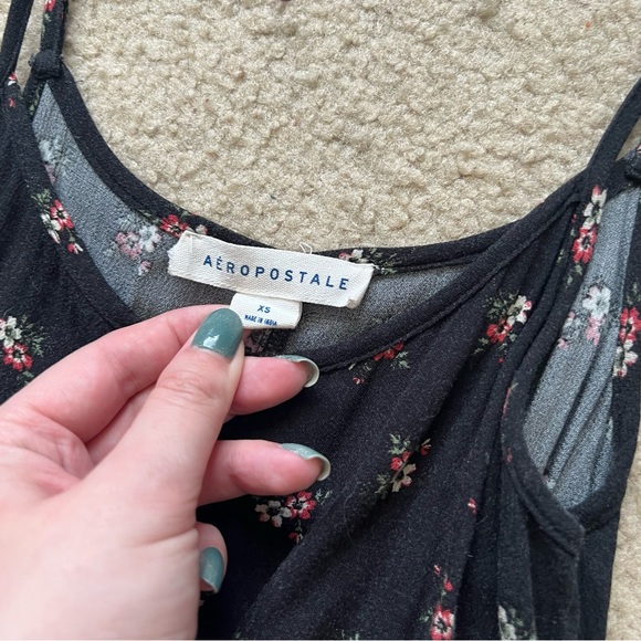 Black Floral Slip Dress - Picture 4 of 6